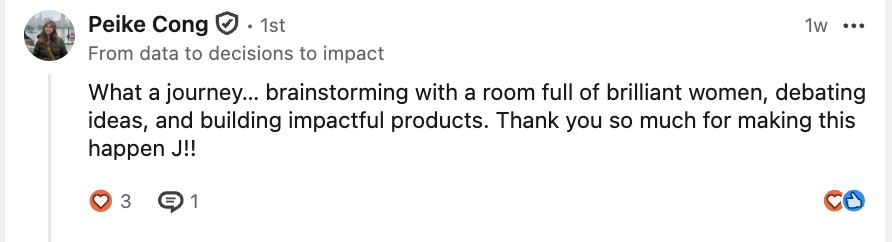 Peike Cong – brainstorming and building impactful products